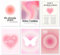 GADITIEK Aura Póster Arte Impresión Cuadros Conjunto de 6, Aura Póster Estética, Rosa Póster Conjunto Pared Arte Estética Habitación Decoración Cuadros Decoración Dormitorio (21x30cm, Sin Marco)