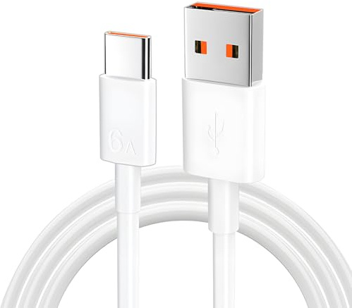 NUDVMUCH 120W 6A Cable USB Tipo C 1.5M para 14 13 Lite/13/13 Pro/13T 12T/12/11T 10T, Carga Rápida USB a USB C Cable 6A, para K60 Ultra Note 13, POCO X7 X6 Pro C75 C65