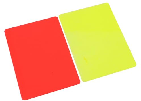 YUOIUX Lot de cartes d'arbitre de football, rougeurs jaunes, jeu de cartes pour arbitre, avertissement et cartes d'éjection