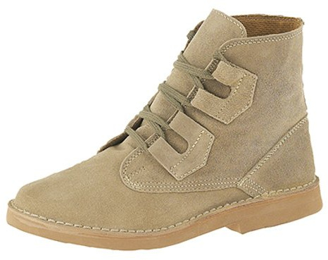 Roamers Mens Ghillie Tie Desert Boots Dark Taupe Suede Size 9 UK