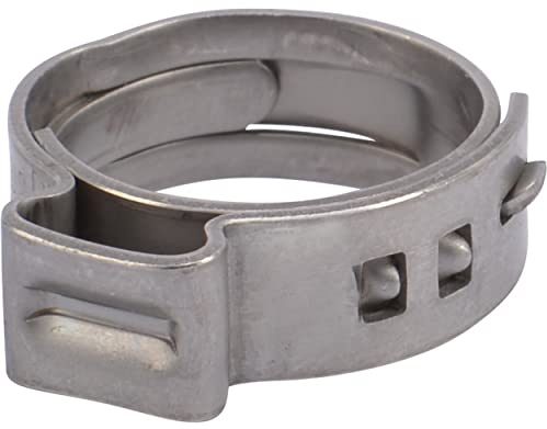 SharkBite 1/2 Inch Clamp Ring, Pack of 100, Stainless Steel Plumbing Fitting, PEX Pipe, PE-RT, UC953CP100