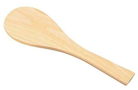 Japanese Wooden Miyajima Hangiri Rice Spatula, Paddle: 4-3/4 Wide | Overall with Handle: 19 Inches