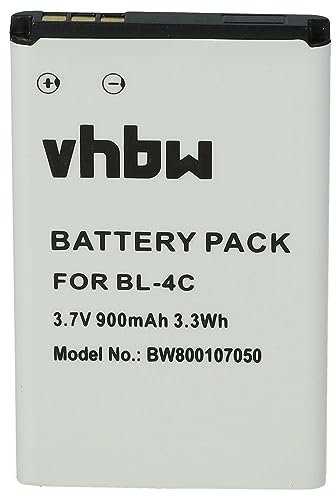 vhbw Akku kompatibel mit Easyfone Prime A1, A2, A5 Handy Smartphone Telefon (900mAh, 3,7V, Li-Ion)