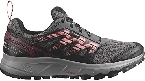 Salomon Wander Gore-Tex Damen Wasserdichte Trailrunningschuhe, Outdoor-bereit, Komfort durch Dämpfung, Sicherer Fußhalt, Plum Kitten, 39 1/3