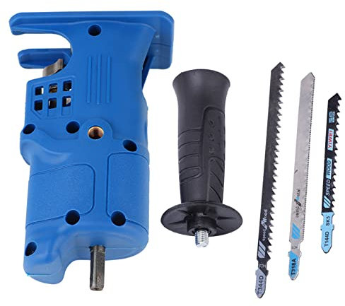 Säbelsäge Mini Elektro-Säbelsäge Adapter Tragbar mit 3 Sägeblättern Holzbearbeitungs-Schneidwerkzeuge Schnelle Elektrische Bohrmaschine Holz Metallschneiden