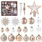 Kesote Weihnachtskugeln Weiß Christbaumkugeln Rosegold 58er Weihnachtsbaumschmuck Weihnachtsdeko für Weihnachten Party