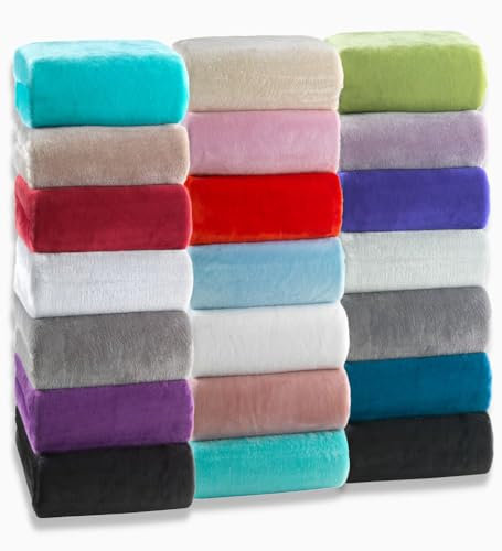 MALIKA Warme Plüsch Spannbettlaken Cashmere-Touch Bettlaken Jersey Flanell Fleece Spannbetttuch Laken Biber-Touch, Farbe:Silber, Größe:180-200 x 200 cm