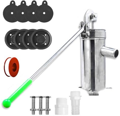 Schwengelpumpe Komplett Set, Handwasserpumpe Handpumpe Wasserpumpe Gartenpumpe Edelstahl Manuell Und Energiesparend Edelstahl Haushalt Grundwasserpumpe Brunnen Seglerpumpe FüR Gartenhof