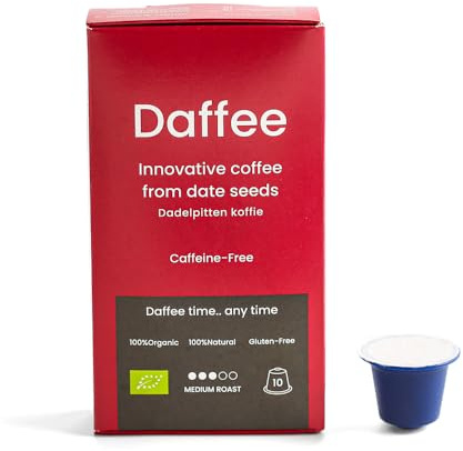 Daffee- Decaf Coffee Alternative made from Organic Date Seeds Compostable Capsules - 10x Capsule (Capsules, 10, count)