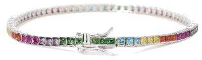 MABINA 925 sterling silver zirkonarmband | tennisklubb, Small, Silver, Ej tillämpligt