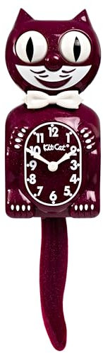 Kit Cat Klock - Rubinrot - Gentleman - Quarz-Uhr - Vintage-Stil - Unisex - Uhr