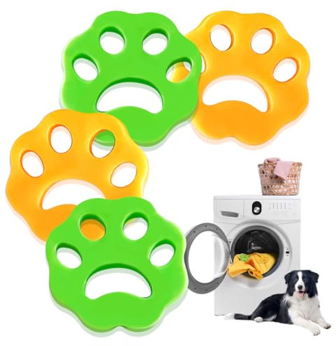 4 Stücke Tierhaarentferner Waschmaschine,Katzenhaarentferner Waschmaschine,Effektiver Tierhaarentferner für Waschmaschine und Trockner,Befreien sie Ihre Kleidung von Hundehaaren