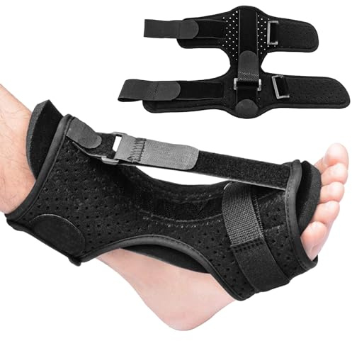 ExcellaElite Foot Splints for Plantar Fasciitis,Foot Drop Brace,Plantar Fasciitis Night Splints,Soft and Breathable with Adjustable Straps,Suitable for Flat Feet,Flat Feet/High Arches(M/40-44)