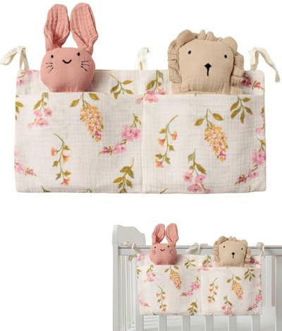 TPZORJX 1PCS Sac Rangement pour Lit Bébé, Sac de Rangement Suspendu, Suspendu Organisateur de Couches, organisateur de berceau bébé,Rangement Suspendu Lit Bebe pour Stocker des Vêtements