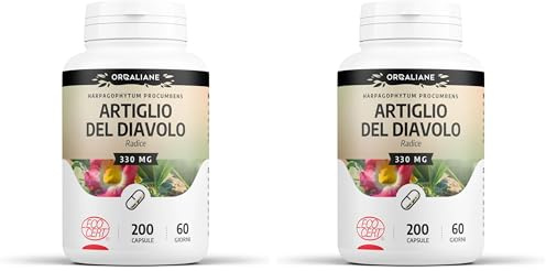 Artiglio del Diavolo Biologico - 330mg - 200 capsule (Confezione da 2)