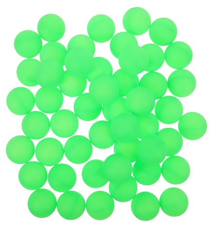 FUOYLOO Lot de 50 Balles de Ping-Pong Vertes en Plastique Dur 40 Mm sans Couture pour Jeux Décoratifs et Loisirs, pour Projets DIY et Fêtes