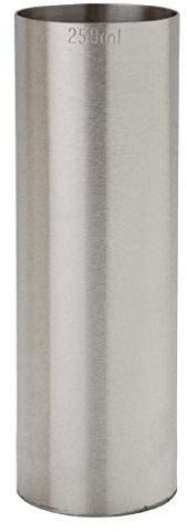 Beaumont Stainless Steel Wine Measure 250 ml, Silver, 250 ml Wine Measure, CE Stamped for Industry Standard Accuracy, Barware, Thimble Measure, T241
