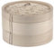 Paderno Cestello per Cottura a Vapore, Cuocivapore di Bambù con Coperchio, 2 Livelli, Diametro 20 cm, Colore Naturale