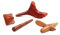Bodhi Faszien Tools Massage-Set | Massagehilfe Würfel/Massagekreuz/Birdy/Massagestäbchen | Ergonomisches asiatisches Massageholz für effektive Selbstmassage