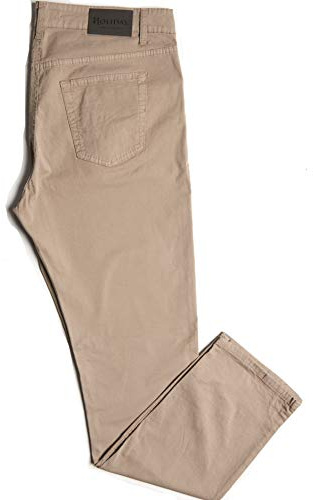 HOLIDAY JEANS Pantalone Modello Etan Primaverile/Estivo Uomo Cotone TG. 46 48 50 52 54 56 58 60 (Beige, 52)