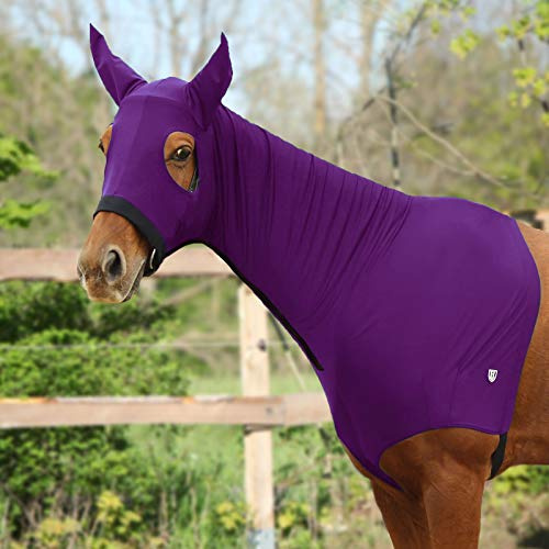 Harrison Howard Cappottino da cavallo elasticizzato con cerniera, viola, taglia M