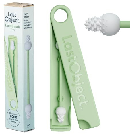 Hisopos reutilizables LastSwab®: alternativa sostenible a los hisopos desechables, fáciles de limpiar y con un práctico estuche de viaje - Verde