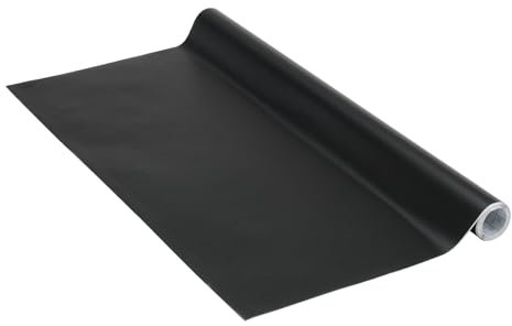 Venilia Pellicola adesiva Greenline, Nero, 67,5cm x 2m, Spessore 95μ, Pellicola autoadesiva per mobili o cucina, carta da parati, PVC senza ftalati, Prodotto in UE