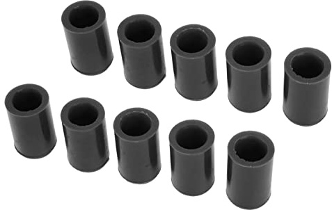 10 X 12 Mm Embouts Hermétiques Bouchon de Rechange Tube d'entrée Silicone Surface Brillante (Le noir)