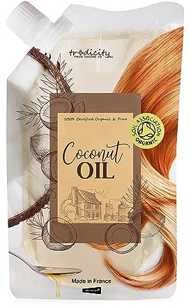 Aceite de Coco Profesional: Estimulador Crecimiento Cabello, Protector Termico/Solar, Hidratante Pelo y Barba, Reparador de Cabello, 100% Natural, Vegano - 250 ml