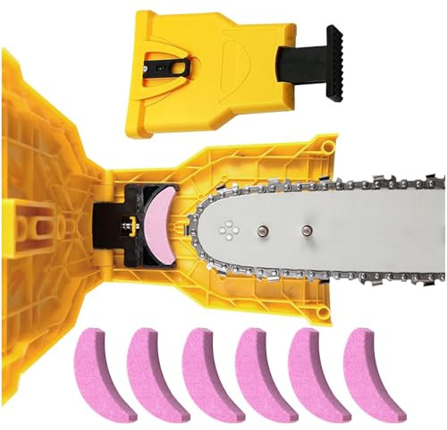 Befitery Affilacatena portatile per motosega, affilatrice veloce, con 6 pietre abrasive, affilatrice professionale Saw