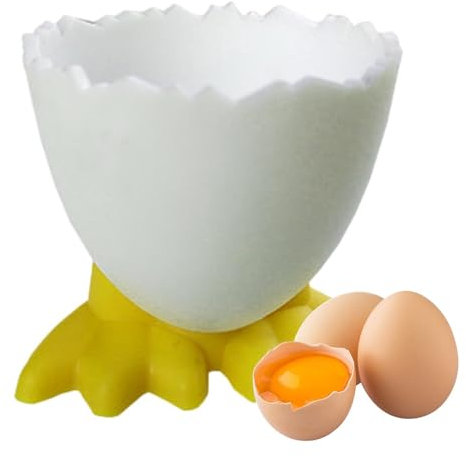 Ahuuen Niedlicher Eierständerhalter | Eierbecher Porzellan | Runde Porzellan-Eierbecher | Lustiger Eiebecher | Für Das Weiche Oder Harte Frühstücksei Beim Brunch & Buffet | Leicht Zu Reinigen