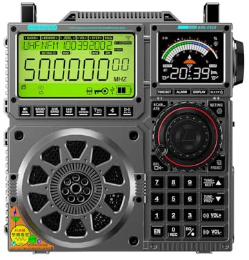 Shortwave Radio HanRongDa C919, Full Band Receiver with SSB, FM/MW/SW/USB/LSB/LW/VHF/UHF/AIR/CB/WB with Dual Display and APP Control, 20W Bluetooth Speaker Support MicroSD Card