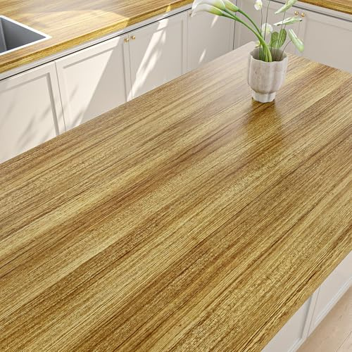 Stickyart Pellicola Adesiva per Mobili Effetto Legno Rivestimento Parete 60cmX400cm Carta Adesiva per Mobili Legno Foglio Adesivo Davanzali Cucina Armadi Impermeabile per Soggiorno Cucina Rimovibile