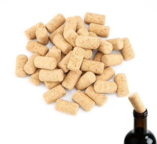 70 tappi per vino per artigianato, tappi per bottiglie per bottiglie, tappi per bottiglie di vino, tappi per vino dritti in legno, tappi in sughero naturale morbido per bottiglie di vino, birra