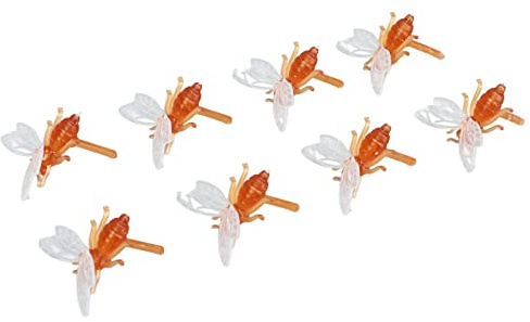 Zerodis Ornamento di Api Mini Decorazione Carina in Plastica per Api Mellifere per Albero, Porta, Muro, Giardino, Cortile, 50 Pezzi Ornamento da Appendere