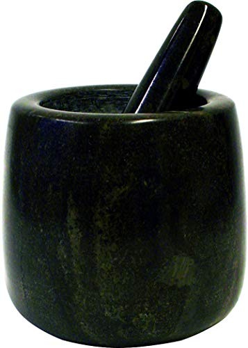 Jade Temple - Mortero de Piedra con Maja, Granito Macizo con 11 cm de diámetro y 12 cm de Altura