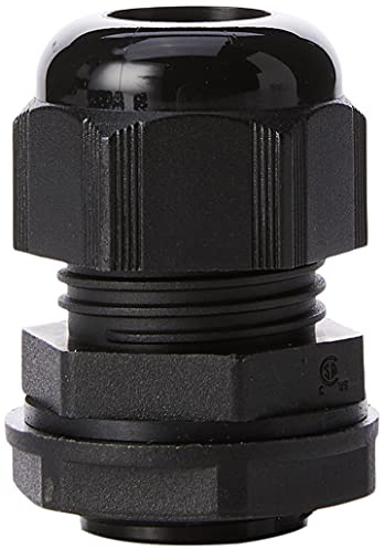 SWA Pack of 10 Black 20mm Nylon Cable Glands, Suitable for 6-12mm, M20 Thread IP68 Gland Connectors