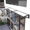 Modernes Design Vordach Überdachung Haustürvordach,Vordach Haustür,Pultbogenvordach aus 2.5 mm Transparent Polycarbonat und Aluminium Rahmen,Schlagfest bis 300 kg,Türvordach (60x600cm/24 x236)
