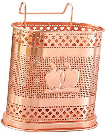 DIKACA Scolapiatti Salvaspazio Per Bacchette Portautensili A Doppia Sezione Porta Forchette E Cucchiai in Acciaio Inossidabile Per Organizzare La Cucina Colore Casuale