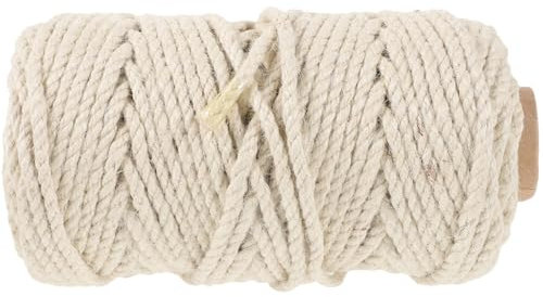Yardwe 1 Rotolo di Tiragraffi in Corda di Sisal Naturale per Gatti Kit di Ricambio Robusta Corda Bianca da 4 5 Mm Lunghezza 50 M