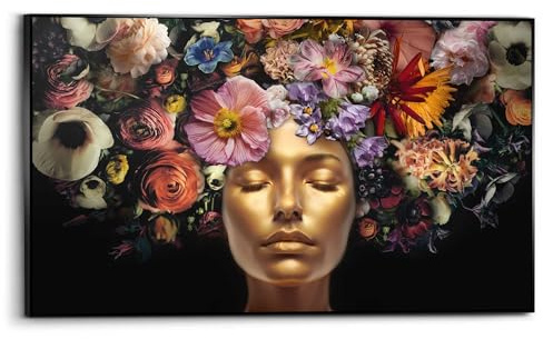 REINDERS Gerahmtes Bild, Serene Golden, Home Office, Poster, Wanddeko, Room Decor, MDF, Gold, 70 x 118