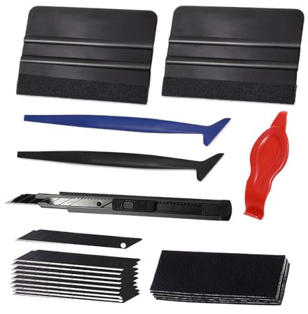 Set di 21 spatole per auto, set di attrezzi per pellicole colorate per parabrezza, strumenti per l'applicazione di pellicole, per mobili, auto e finestre