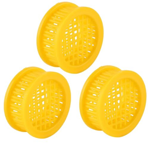 Supvox 6St Käfig der Bienenkönigin Gelb fliegen fangen Klatschen Fänger imkereibedarf imkerbedarf Bienenbrutkäfig the hive Imkereiwerkzeuge, Aufzuchtbecher Imkerei Werkzeug Plastik Yellow