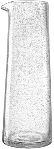 LEONARDO HOME BURANO Krug • 1 Stück • Zeitlose Glaskaraffe • stilvoller Wasserkrug • moderner Saftkrug • handgefertigt • Schaumglas • vielseitig • Karaffe mit Ausguss • Höhe 25 cm • klar • 055290