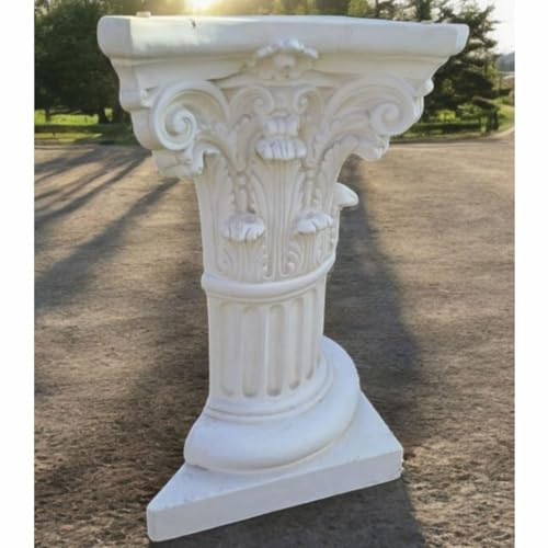 Casa Padrino Colonne baroque blanche, hauteur 78 cm, superbe décoration de jardin et de terrasse