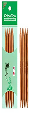 ChiaoGoo 6-Inch Double Point Knitting Needles, 1.5/2.5mm, Set of 5