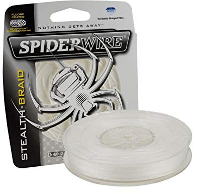 SpiderWire Stealth® Translucent Braided Fishing Line, 50lb | 22.6kg, 125yd | 114m Fishing Line, Suitable for Saltwater and Freshwater Environments