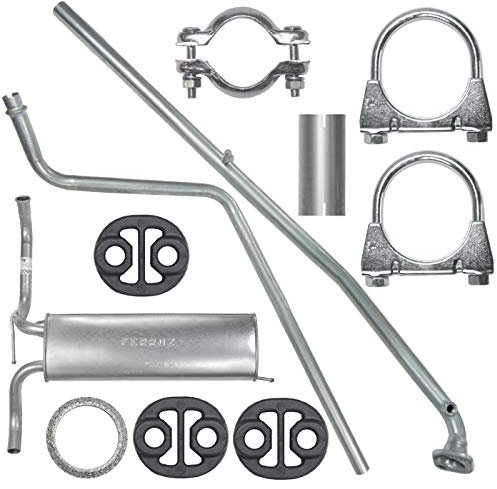 Schalldämpferset Abgasrohr Endschalldämpfer Auspuff Endtopf für Citroen C1 1 I Aygo 1 I AB10 1.0i