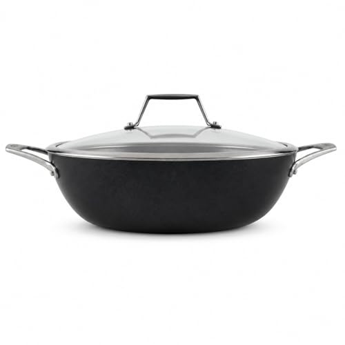 TECHEF - Onyx Collection - Nonstick Everyday Pan With Lid, 5 Qt Deep Frying Pan With Lid, For Sauteing, Frying, And Simmering, Induction Ready, PFOA-Free, Made In Korea