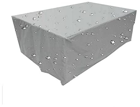 Abdeckung für Gartenmöbel Schutzhülle für Gartentisch Sitzgruppe Möbelsets Wasserdichtes UV-Beständiges Atmungsaktives 600D Oxford Gewebe Abdeckplane Gartenmöbel für Tisch und Stühle 180x120x100cm